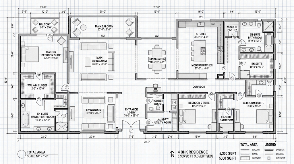 4 BHK residences at Central Park 4